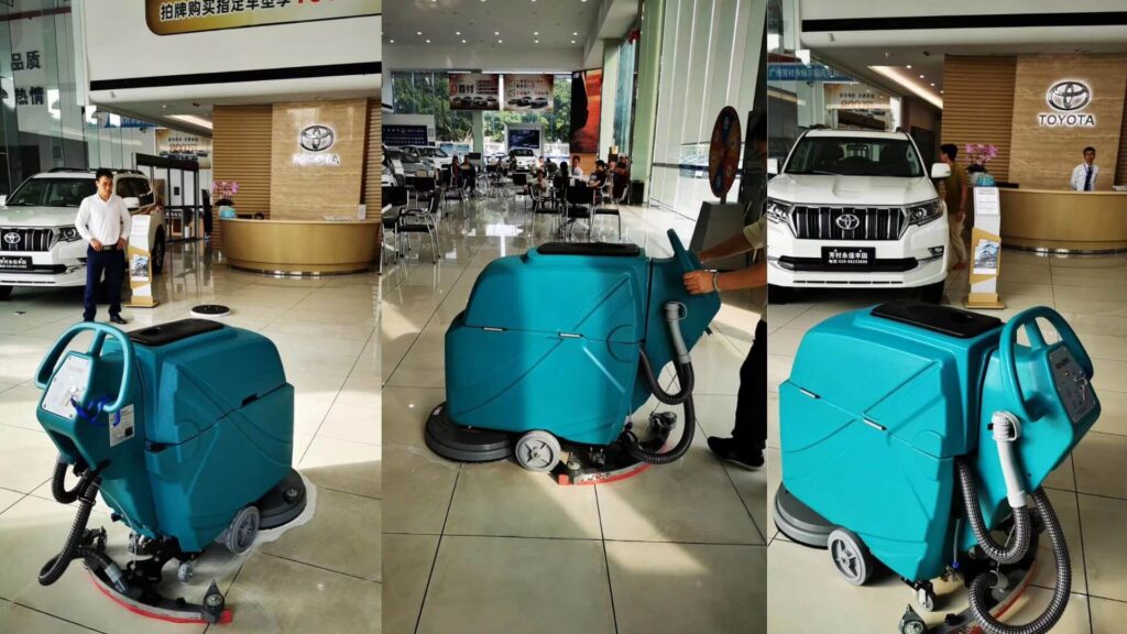 Toyota 4S Store happy with CY's Walk-Behind Scrubber DC510