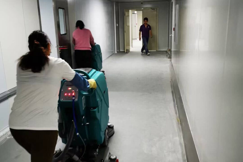 CY walk behind floor scrubber