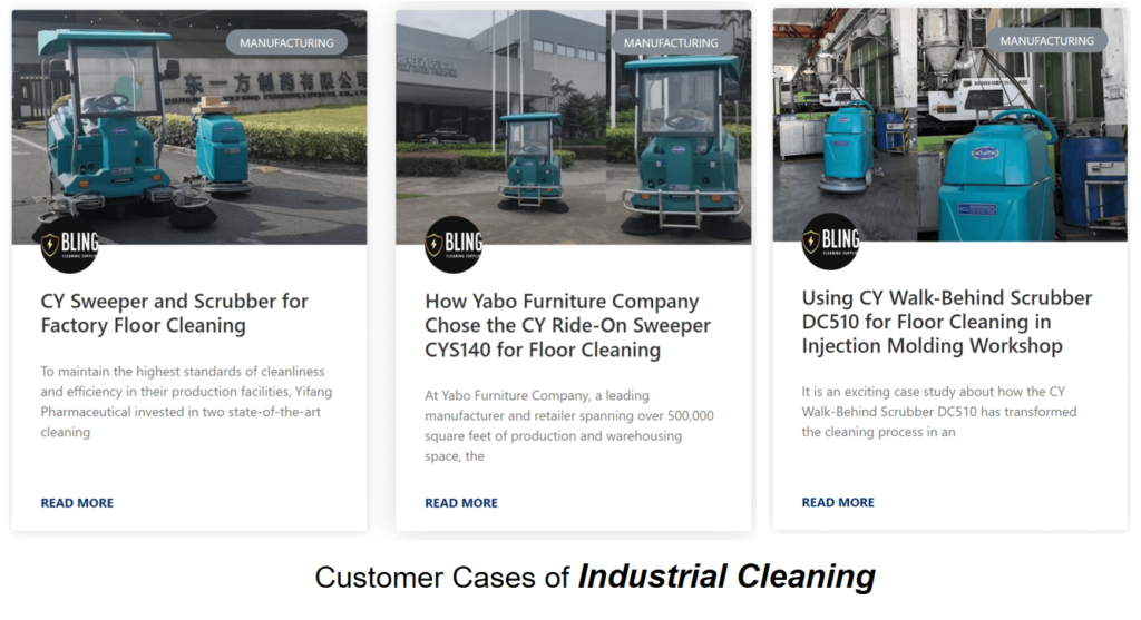 Customer Cases of Industrial Cleaning