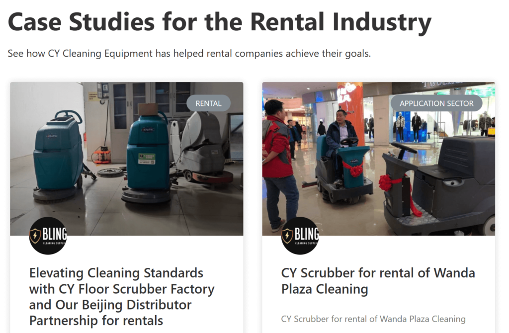 Case Studies for the Rental Industry